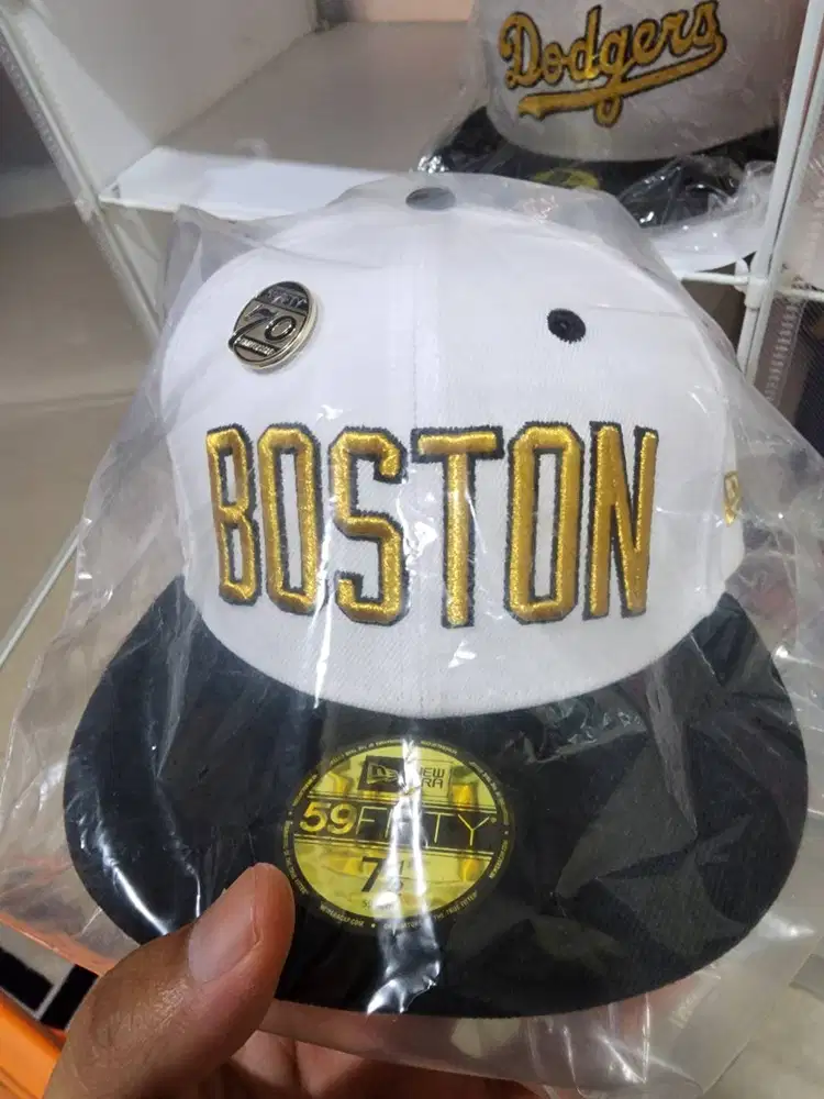 Topi New Era 59Fifty Day 70th Anniversary Boston Celtics White 5950