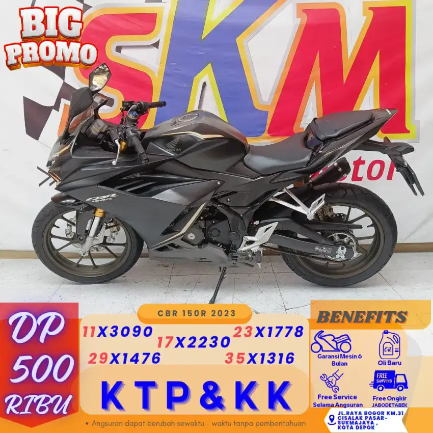 CBR 150R 2023 - dp 500rb proses cukup KTP dan KK