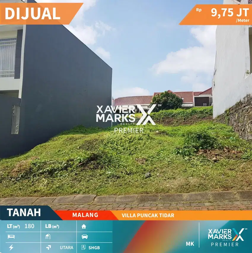 Dijual Tanah di Villa Puncak Tidar Malang Dekat Elpico Siap Bangun