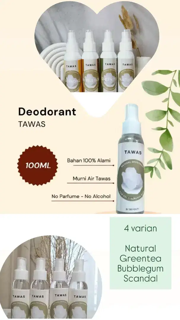 Deodoran spray dari tawas