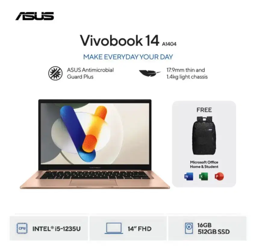 Asus Vivobook 14 A1404ZA Intel Core I5-1235U,