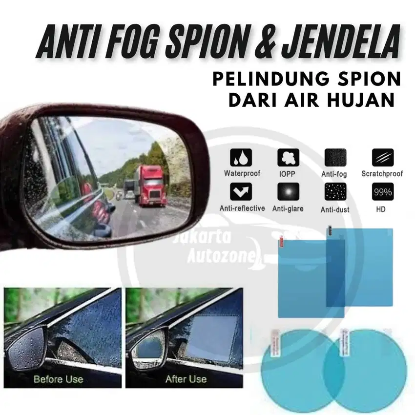 Stiker Film Anti Fog Kaca Spion Jendela Stiker Film Mobil Anti Air