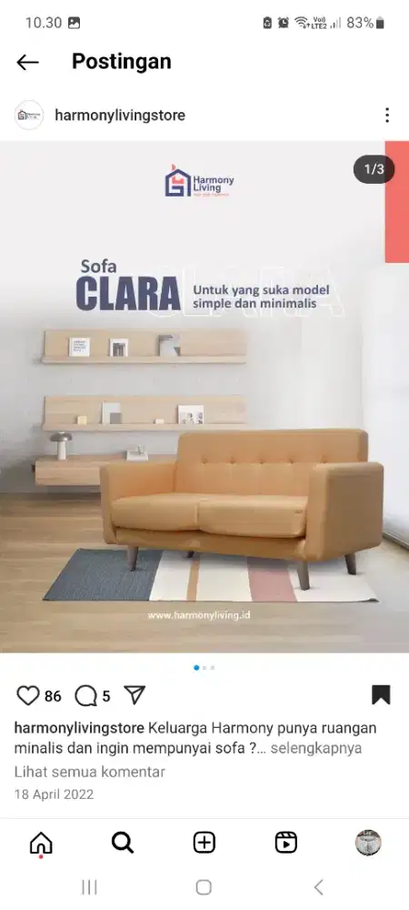 SOFA 2 SEATER CLARA