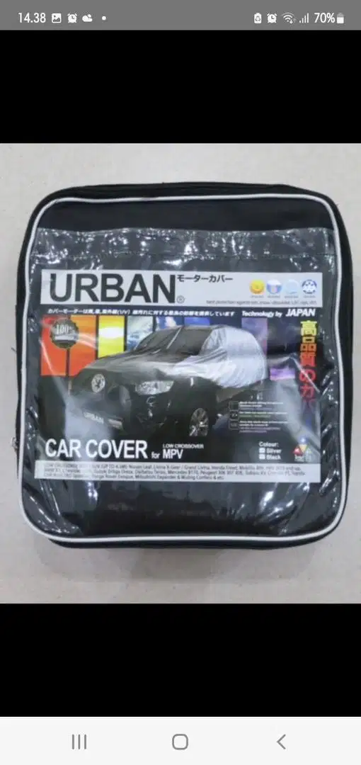 Cover mobil urban tebel silver black