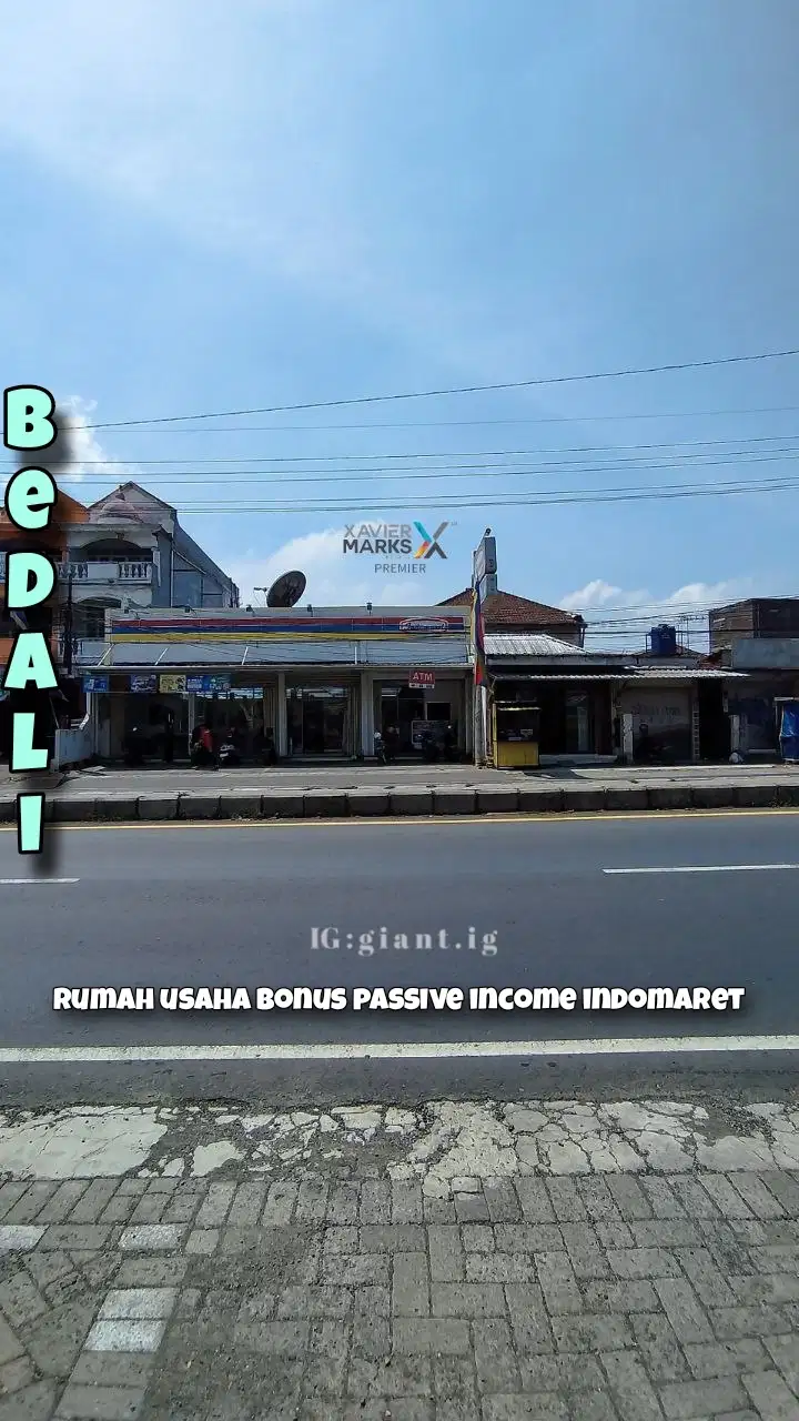 Rumah Usaha poros jalan ada Indomaret di Raya Bedali Lawang Malang