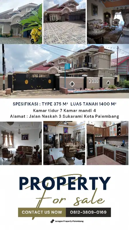 jual rumah mewah di jl. naskah edisi turun harga tajam