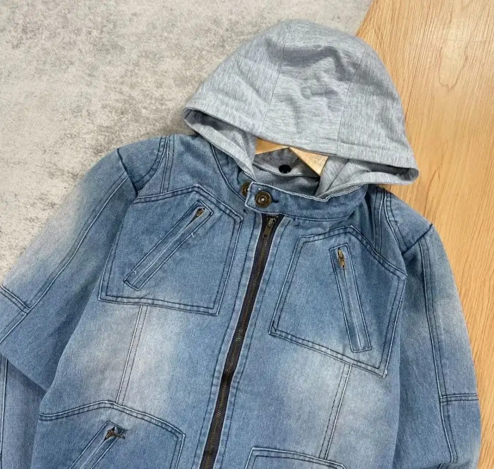 Jaket jeans Hoodie import