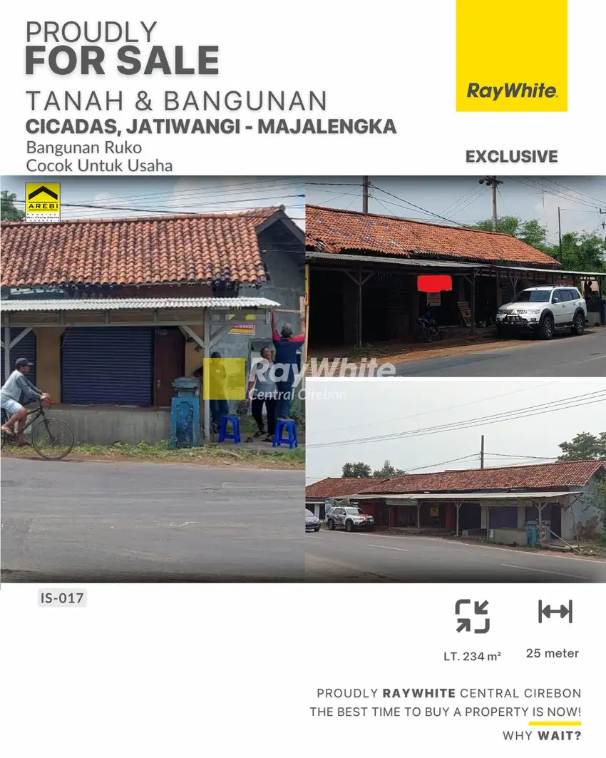 Dijual Tanah dan Bangunan Toko di Cicadas Jatiwangi