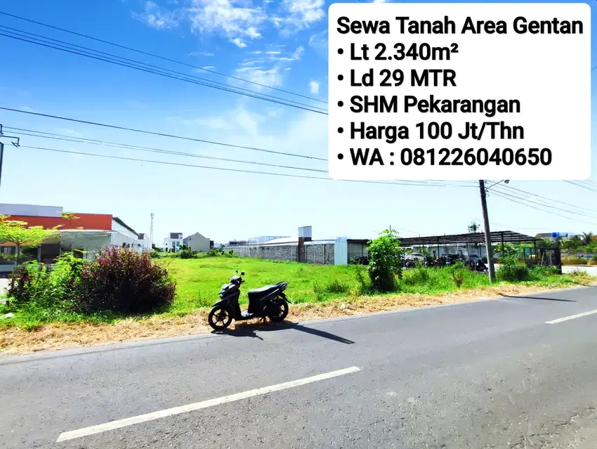 Sewa Tanah Area Gentan Sudah Kering Pekarangan