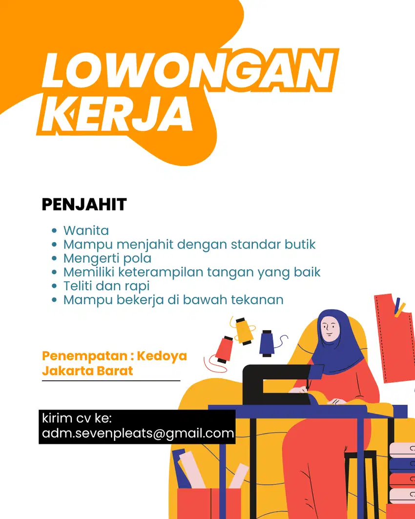 Lowongan Penjahit Wanita