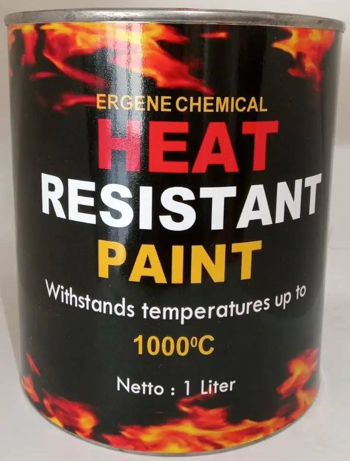 1000°C Heat Resistant Paint Black Glossy 1L Cat Tahan Panas Api 1000°C