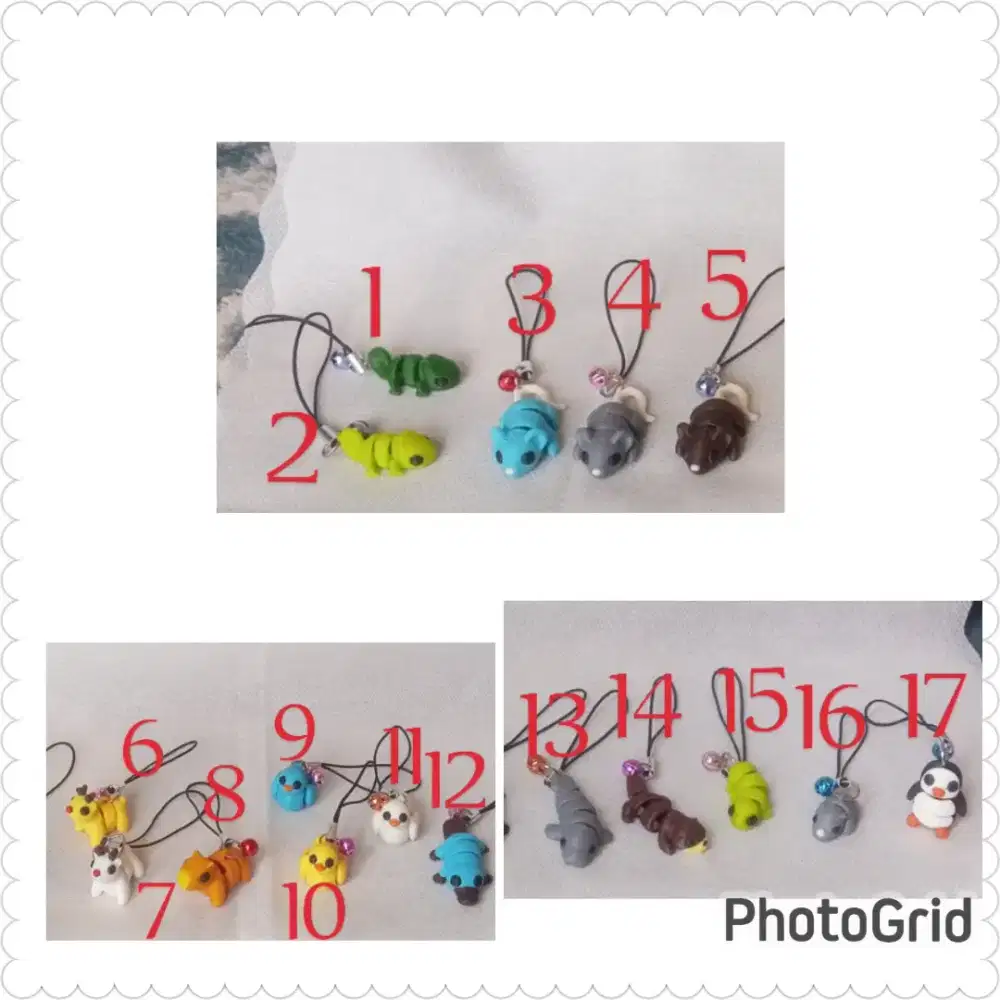 Gantungan hp unik model hewan 3D