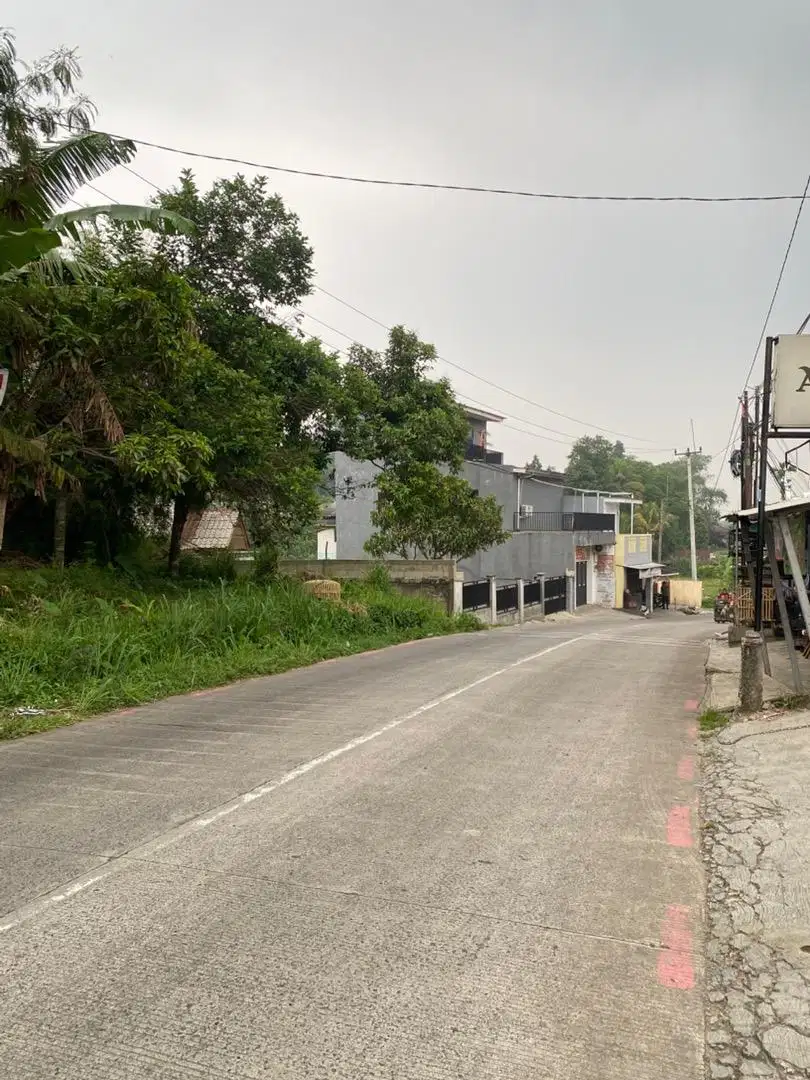 dijual tanah cigombong pinggir jalan utama murah ada mata air