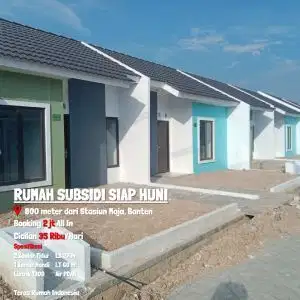 Rumah Subsidi nempel Stasiun, rumah siap huni, cicilan Flat 1jt an