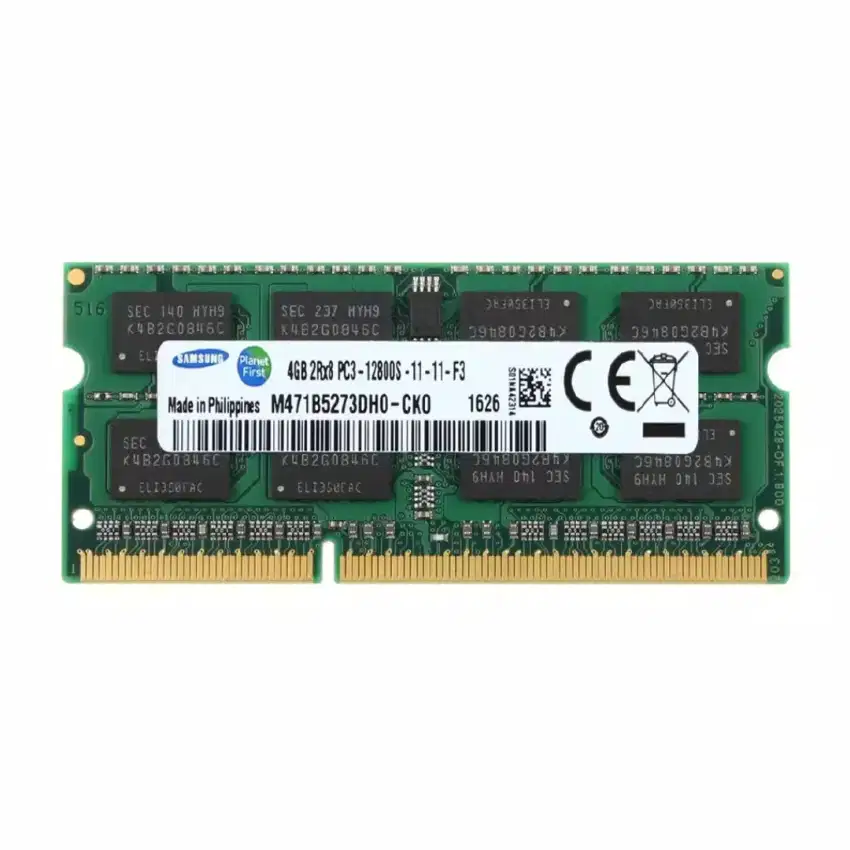 Memory RAM Laptop Samsung DDR3/DDR3L 4GB 2Rx8 PC3/PC3L-12800S 1600MHz