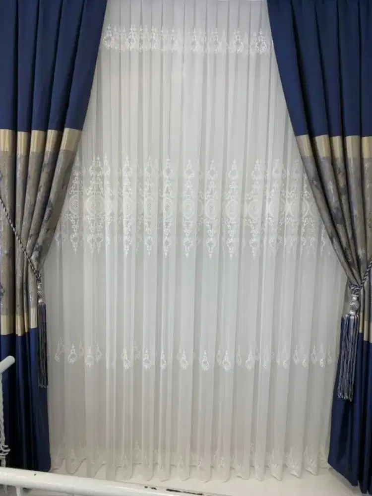 Jual gordyn gorden tirai vertikal roll blind jasa wallpaper dinding vi