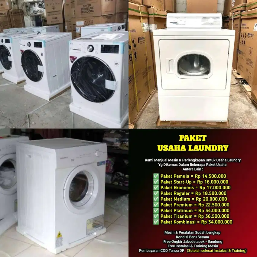 Mesin Laundry / Paket Lengkap Usaha Laundry