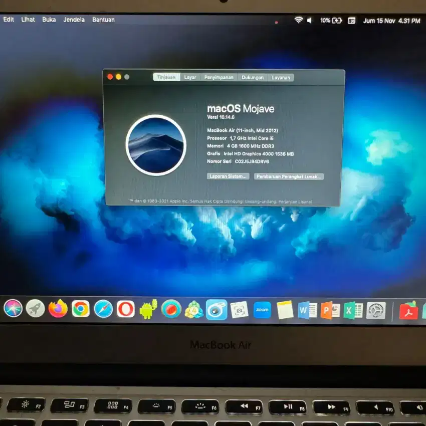 Macbook Air Mid 2012 11inch murah