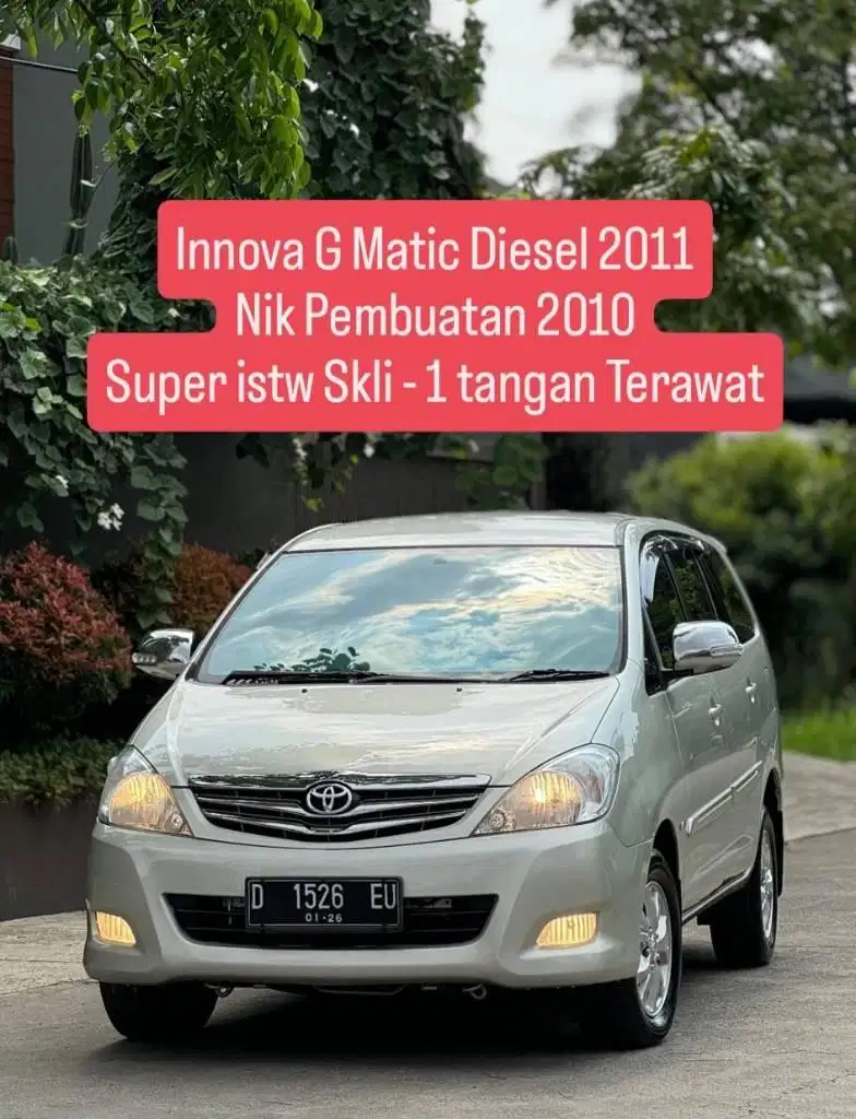 innova Diesel G matic 2010 pemakaian 2011 Solar istw bandung murah