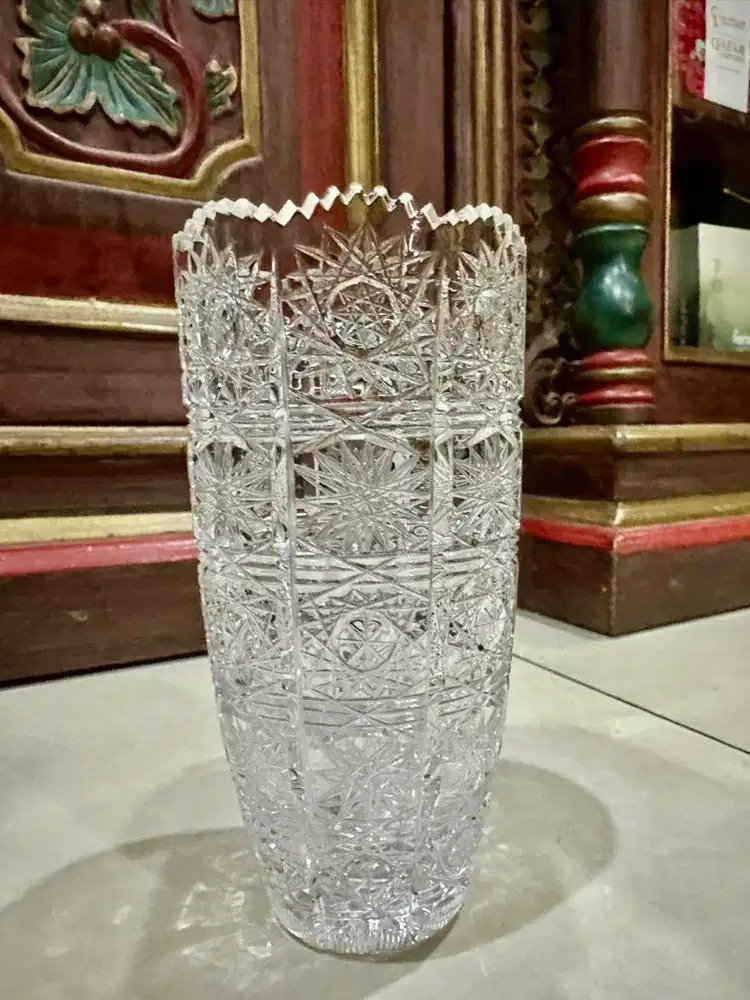 Kristal Bohemia PK500 Vas Bunga Cantik dan Mulus