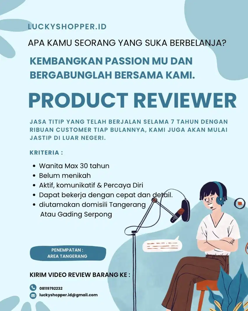 Product Reviewer Standby di Mall