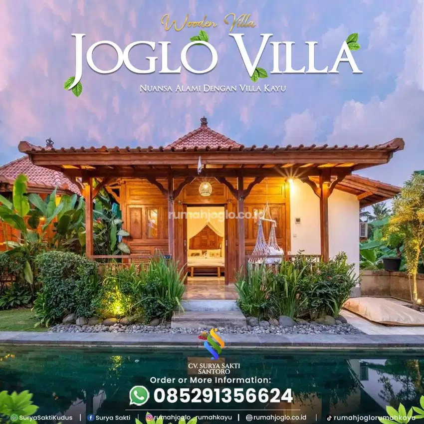 Villa rumah kayu style joglo tradisional