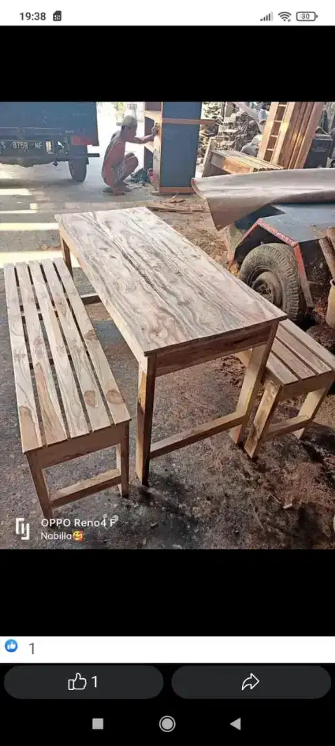 Meja warkop mentahan
