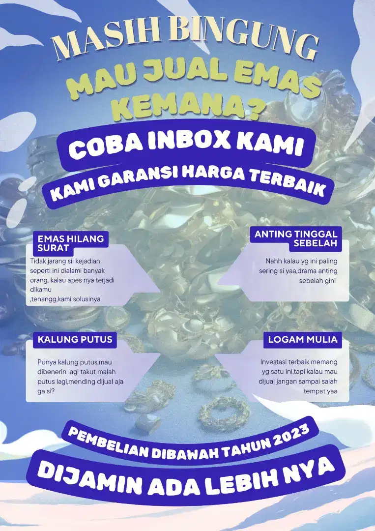 Kami terima emas anda segala kondisi dengan harga terbaik