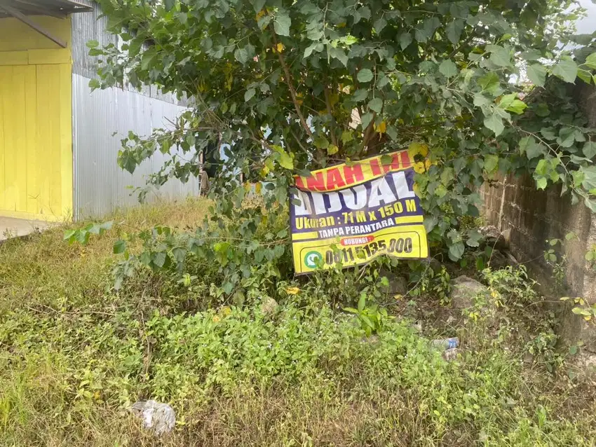 Dijual tanah 71 x 150 desa Sungai Cuka (NEGO)