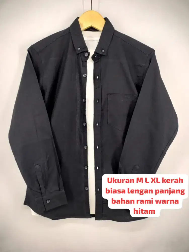 kemeja Lengan Panjang Pria tersedia ukuran dewasa M,L,XL