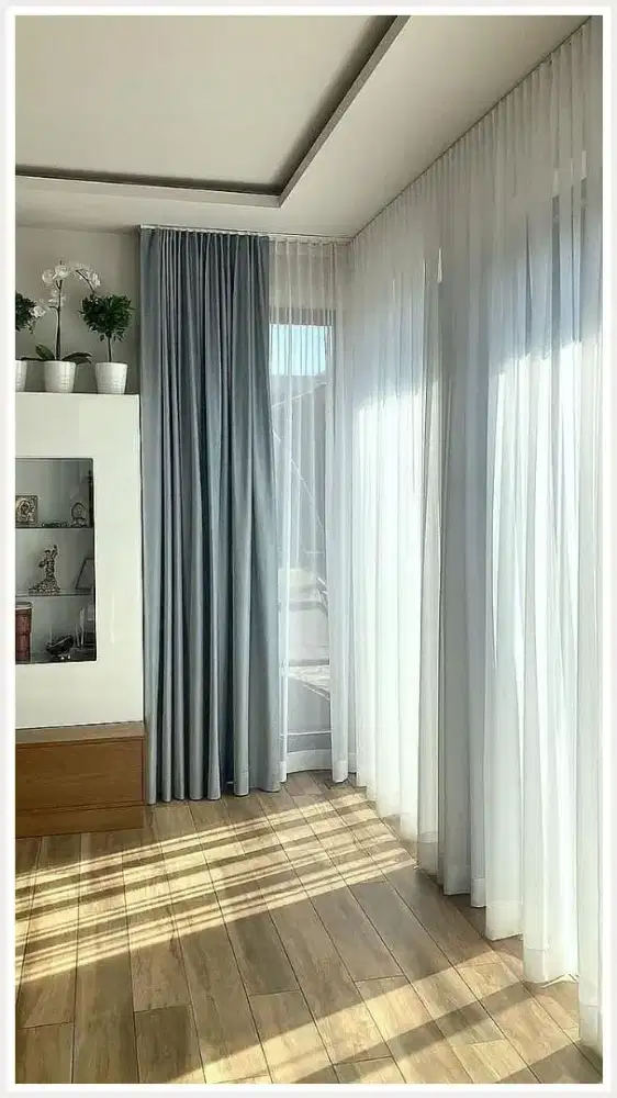 Jual gordyn gorden tirai vertikal roll blind jasa wallpaper dinding vi