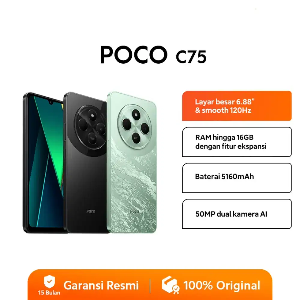 Xiaomi Poco C75 Nfc 6/128 gb New Garansi Resmi