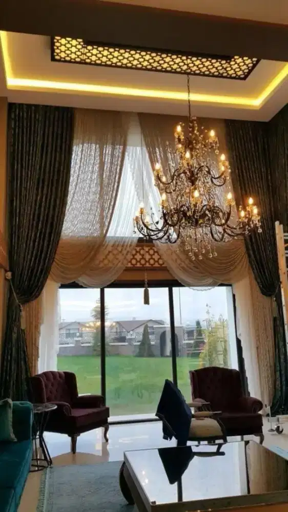 Jual gordyn gorden tirai vertikal roll blind jasa wallpaper dinding vi