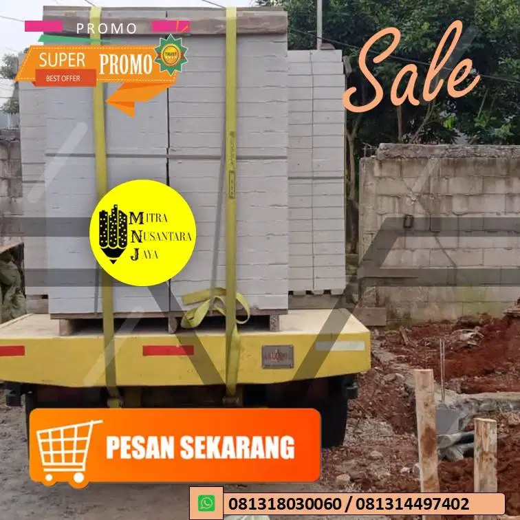 Hebel Bata ringan Banten TYPE AAC (TERMURAH)