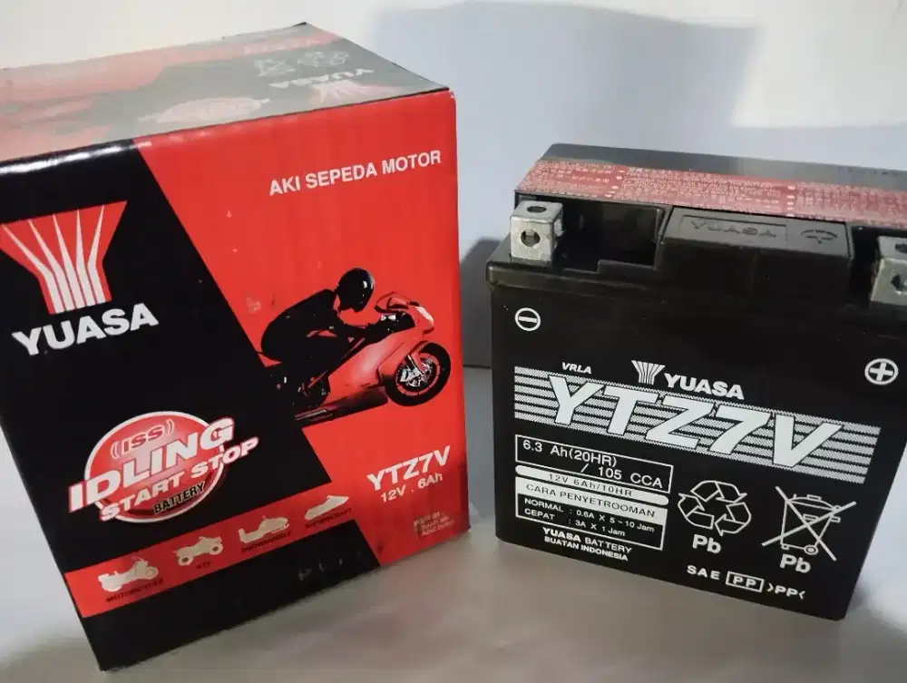Accu aki motor ytz7v nmax lexi aerox vespa KLX kering yuasa ori dll