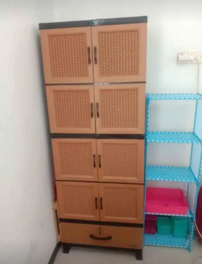 LEMARI PLASTIK CABINET ROTAN SINTETIS CRS-MU 48D NAPOLLY