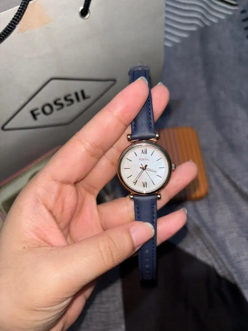 fossil watch mini leather