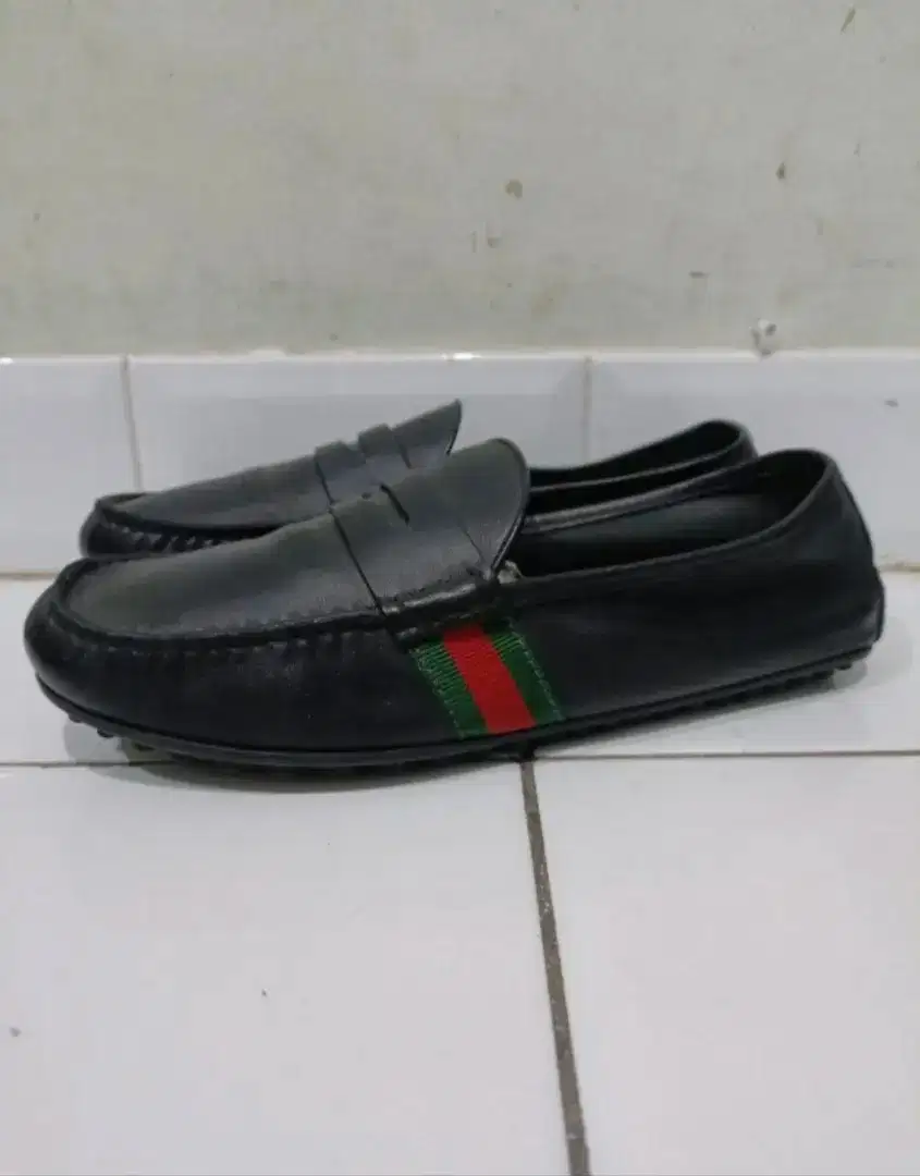 Gucci Web Accent Black Leather Loafer original authentic retail 12,5jt