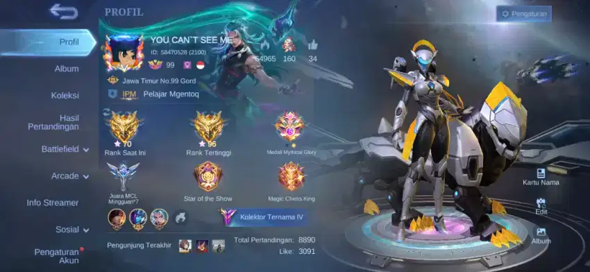 GARANSI SELAMANYA AKUN MOBILE LEGENDS, EPIC BANYAK,SPESIAL BANYAK