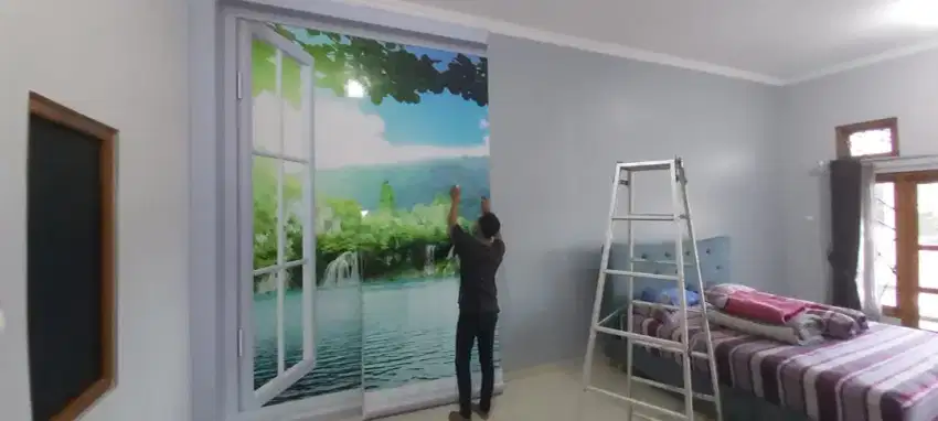 Wallpaper wallsticker stiker tembok sticker dinding & kaca film rumah