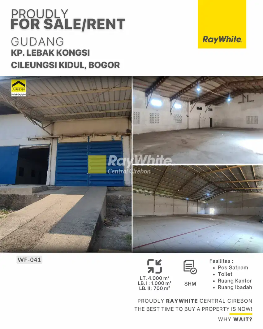 Dijual Gudang Lokasi Cileungsi Kidul Bogor