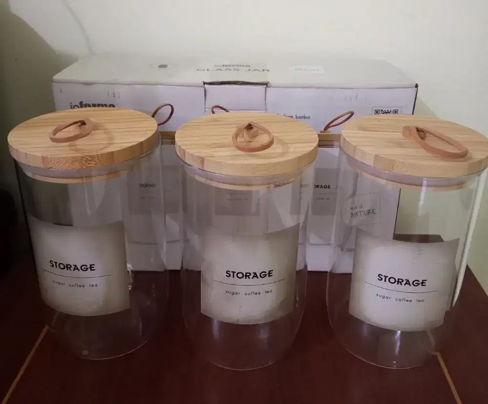 Toples kaca Jar Botol Gula Jar Snack Toples Multifungsi Murah