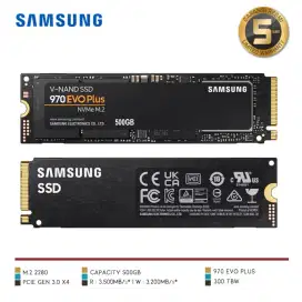 SSD M.2 NVMe Samsung 970 EVO Plus 500GB PCIe 3x4 Garansi Resmi 5 Tahun