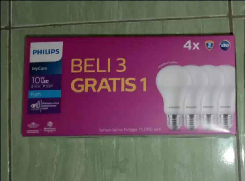 Lampu Philips LED 10wat 1 dus isi 4pcs baru