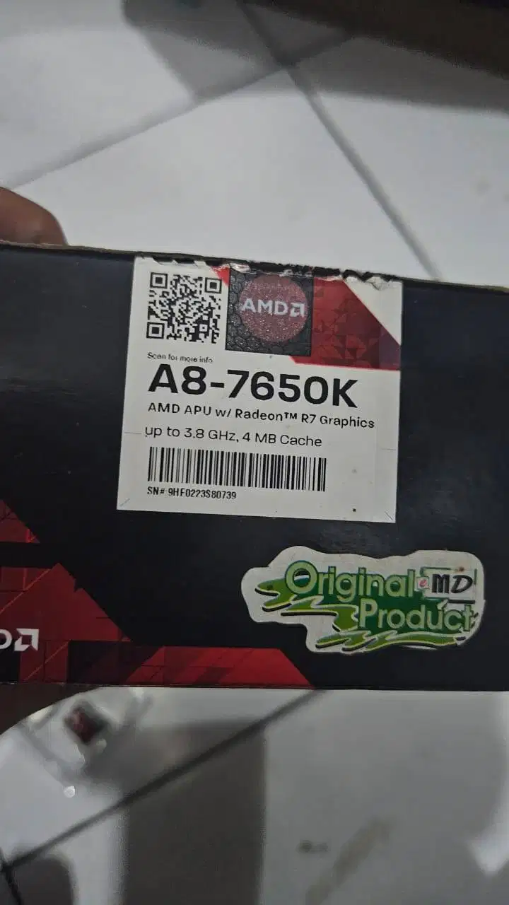 Prosesor AMD A8-7850K 3,8 Ghz up to 4.0 Ghz Full SET