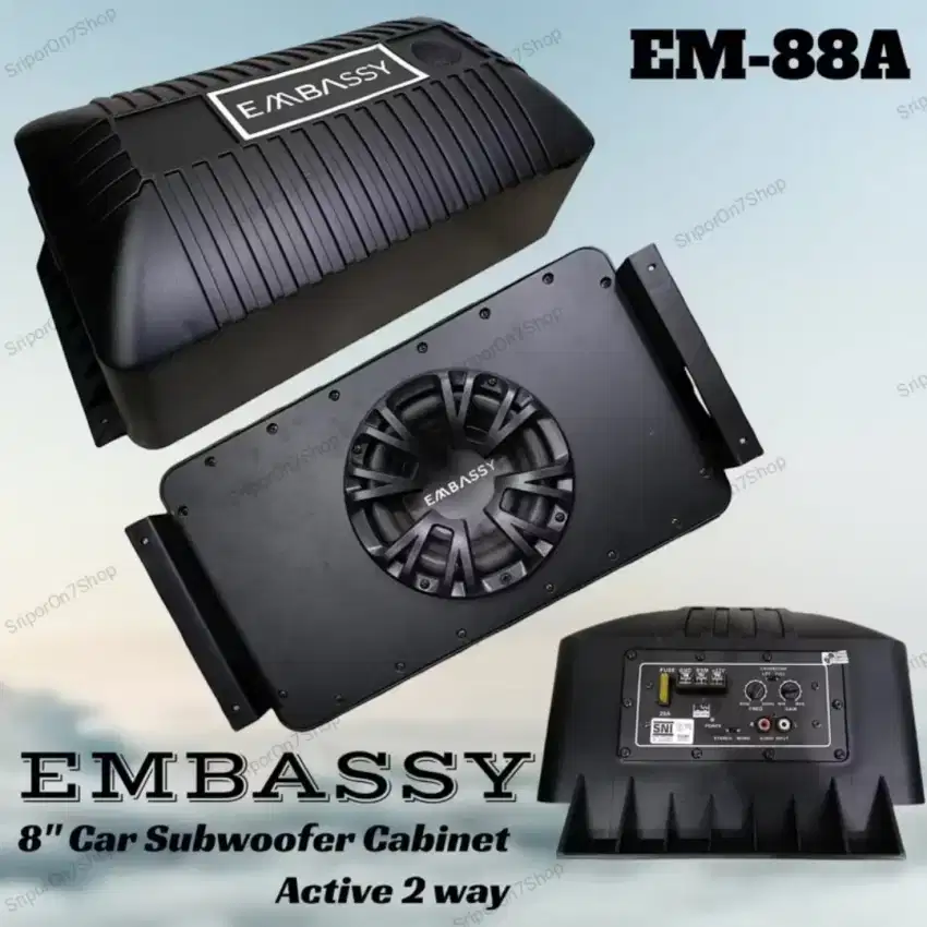 Subwoofer Mobil Aktif Embassy 8Inci