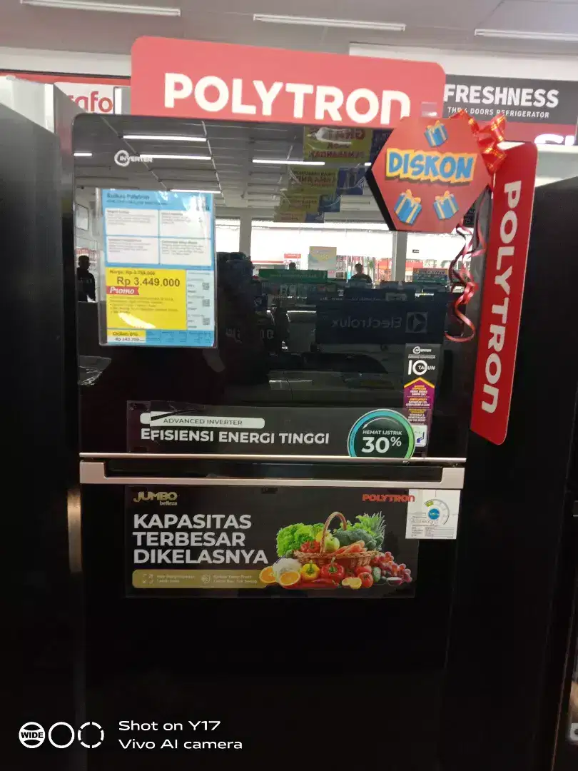 Promo Cicilan Tanpa Kartu Kredit Kulkas Polytron 186L