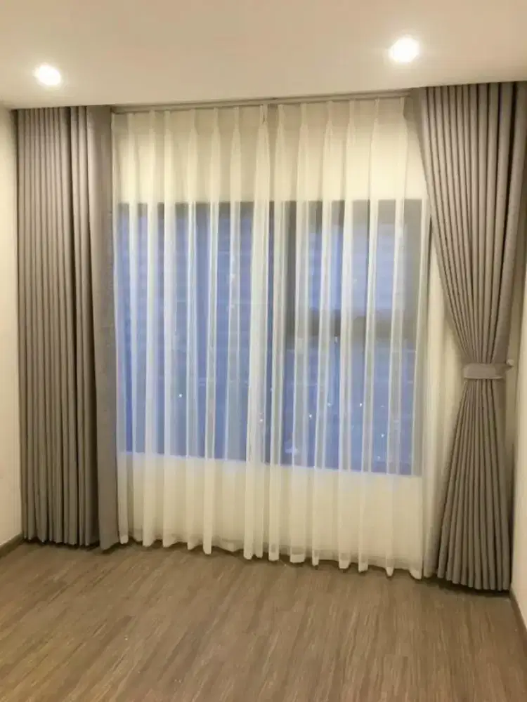 Jual gordyn gorden tirai vertikal roll blind jasa wallpaper dinding vi