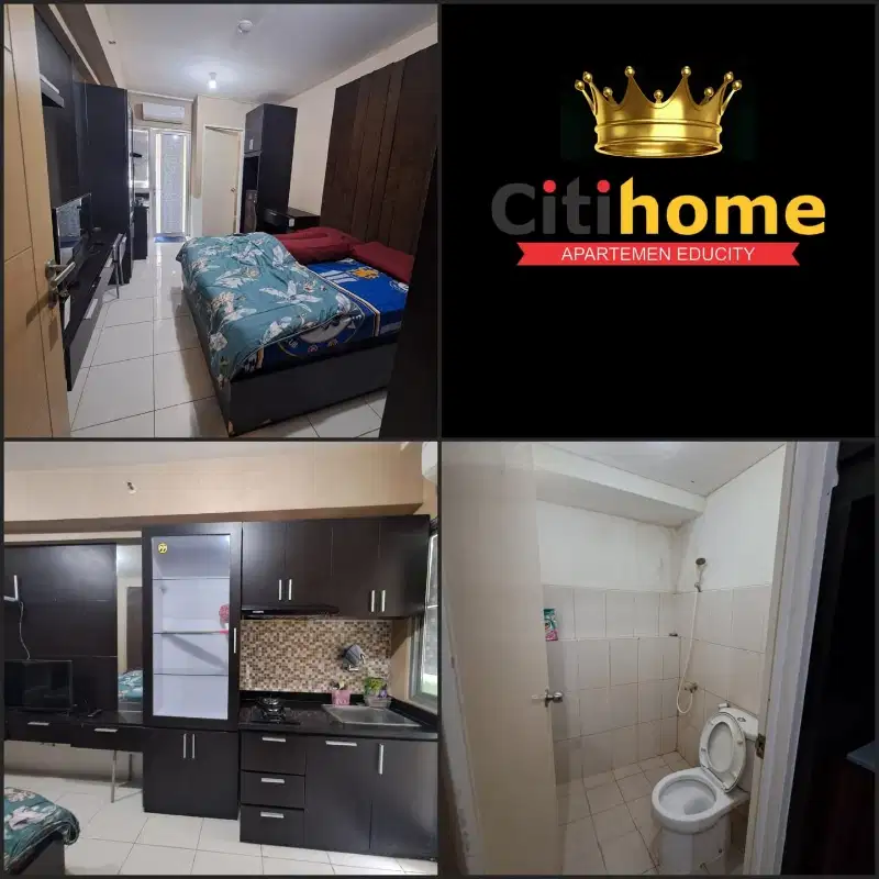 Sewa harian studio apartment educity by citihome