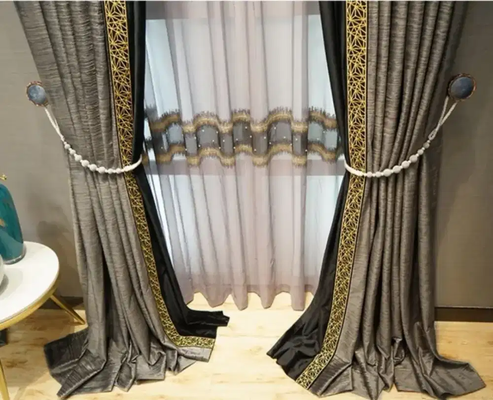 Jual gordyn gorden tirai vertikal roll blind jasa wallpaper dinding vi